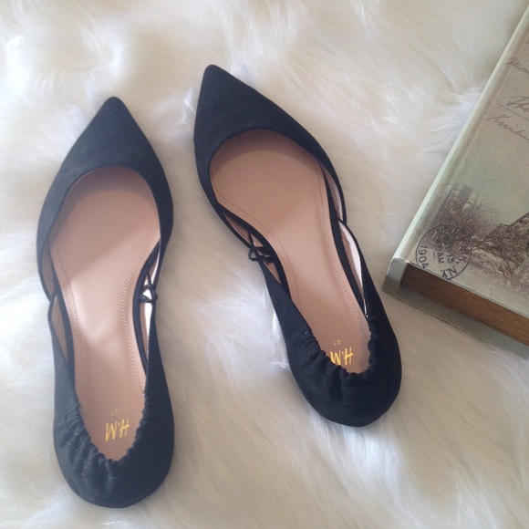 h and m black flats